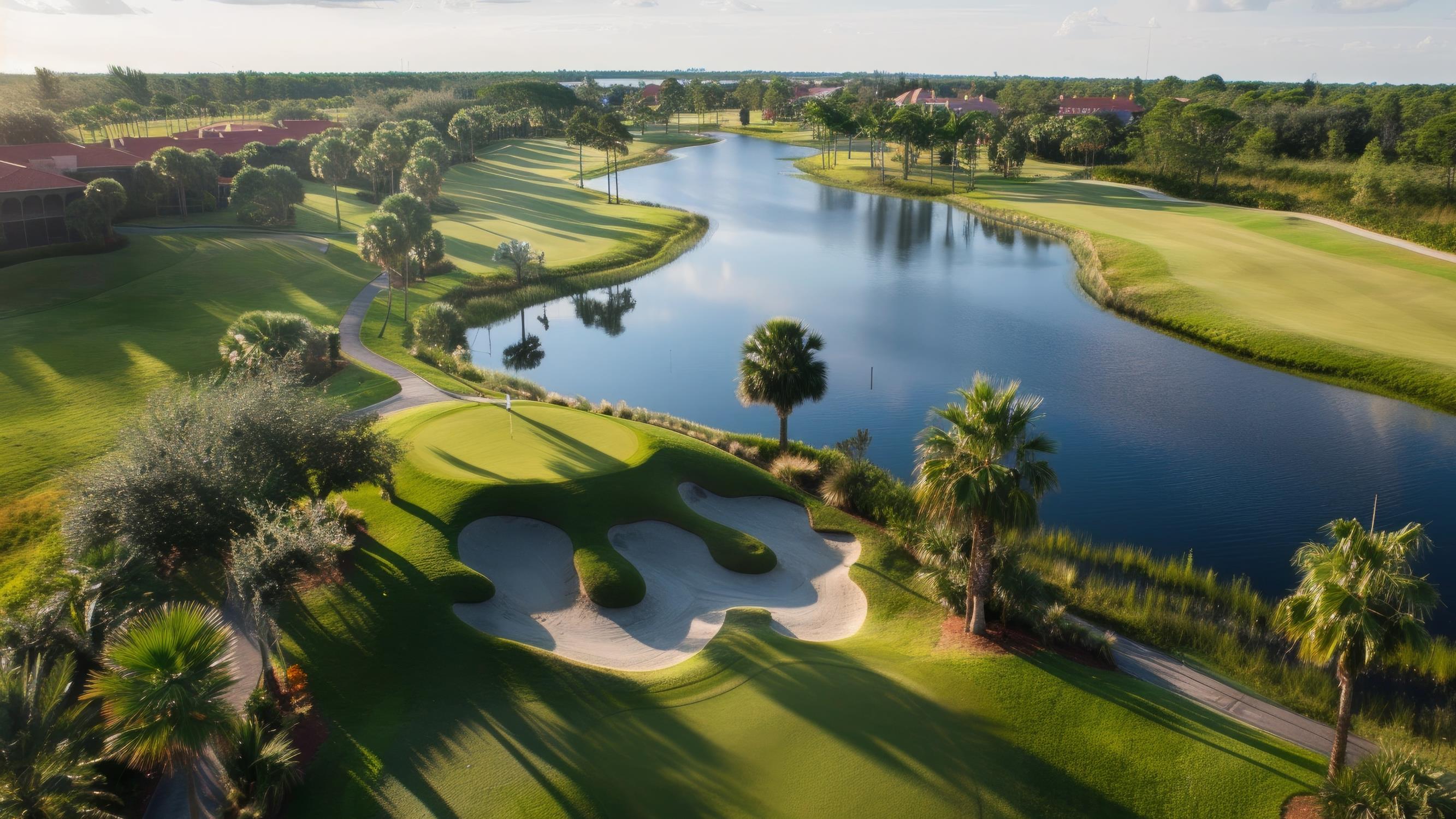 Aerial view of Jumeirah Golf Estates master plan